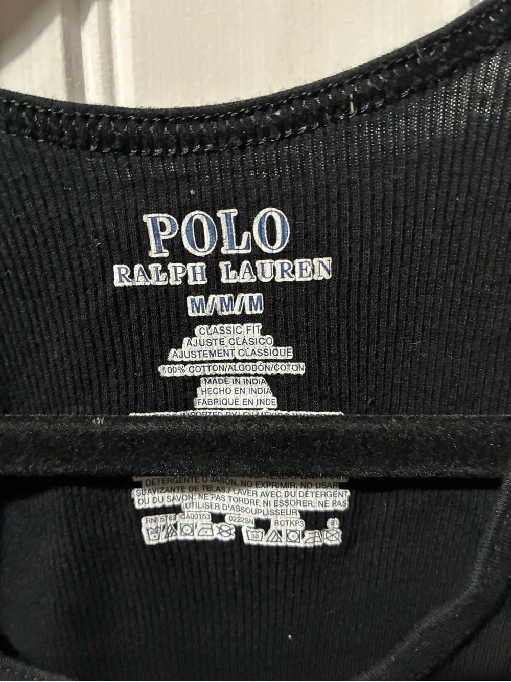 Polo by Ralph Lauren Black Slim Ribbed Tank with Red Pony